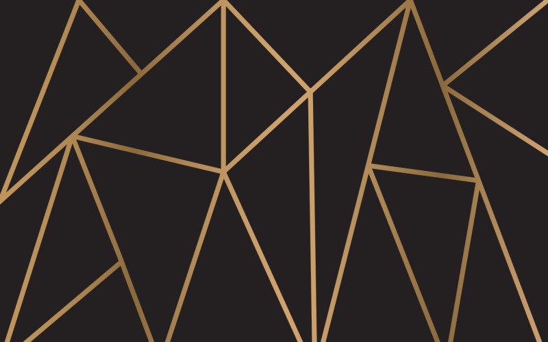 Black and gold Mosaic Triangular background Pattern