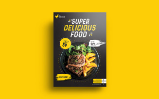 Digital Promotional Restaurant Food Business Flyer Design Template