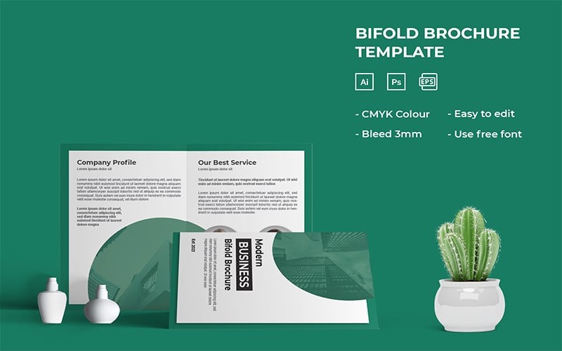 Modern Business - Bifold Brochure Corporate Identity