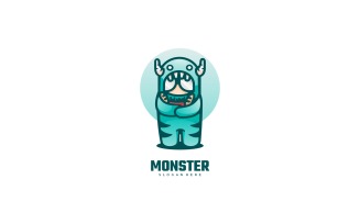 Monster Cartoon Logo Style
