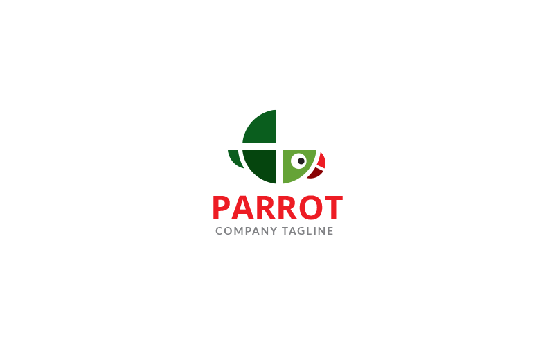 Parrot Block Logo Design Template Logo Template