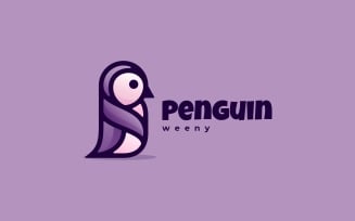 Penguin Simple Mascot Logo Style