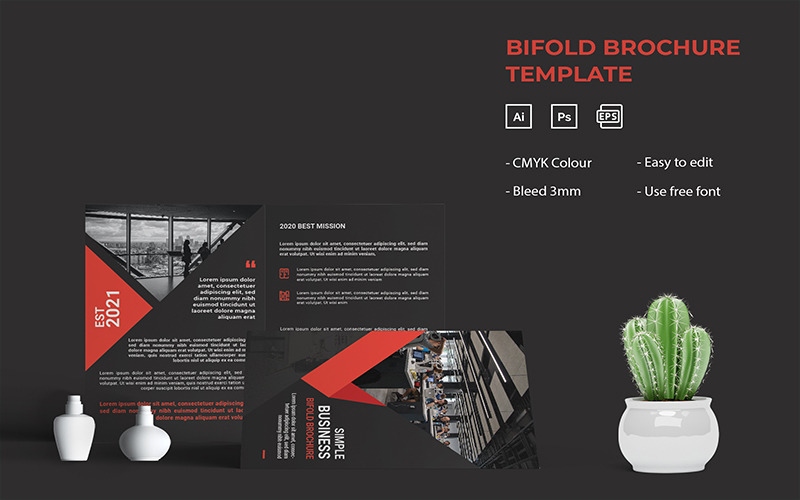 Simple Business - Bifold Brochure Corporate Identity