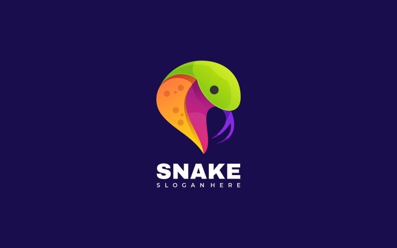 Snake Gradient Colorful Logo Logo Template