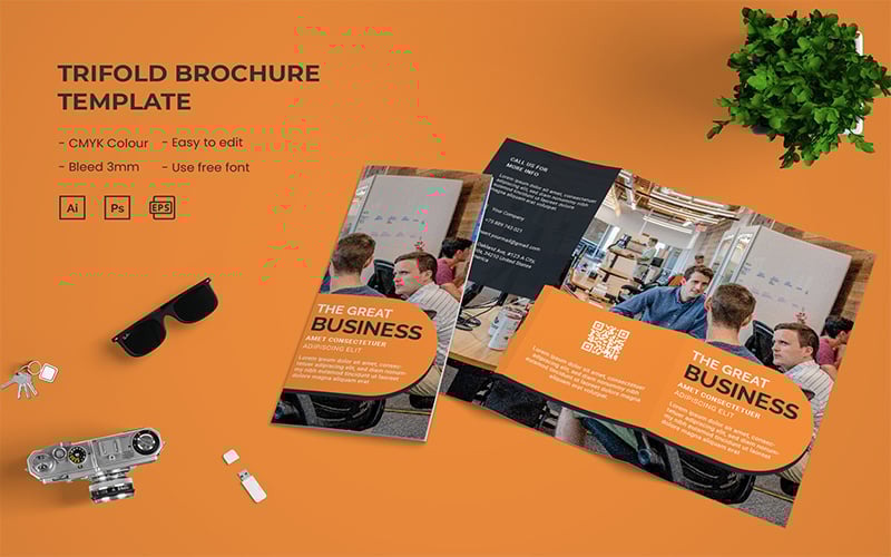 The Great Buisiness - Trifold Brochure Corporate Identity