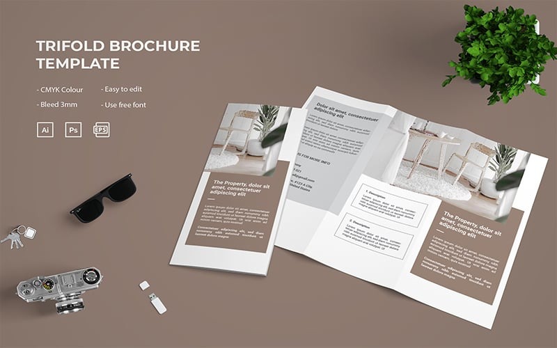 The Property - Trifold Brochure Corporate Identity