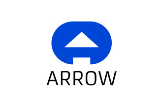 A Up Arrow Negative Space Logo
