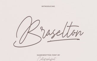 Braselton Monoline Handwriting Font