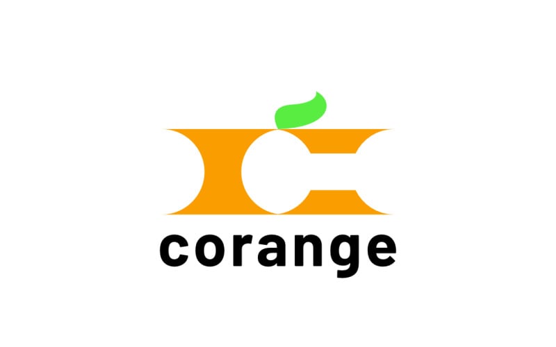 C Orange - Negative Clever Logo Logo Template