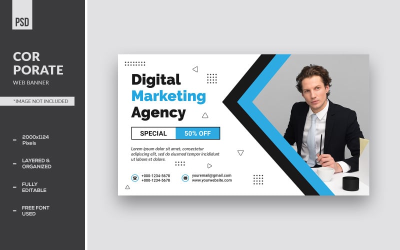 Creative Corporate Agency Web Banner Templates Social Media