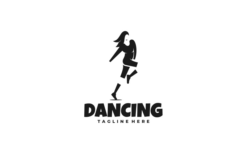 Dancing Silhouette Logo Style Logo Template
