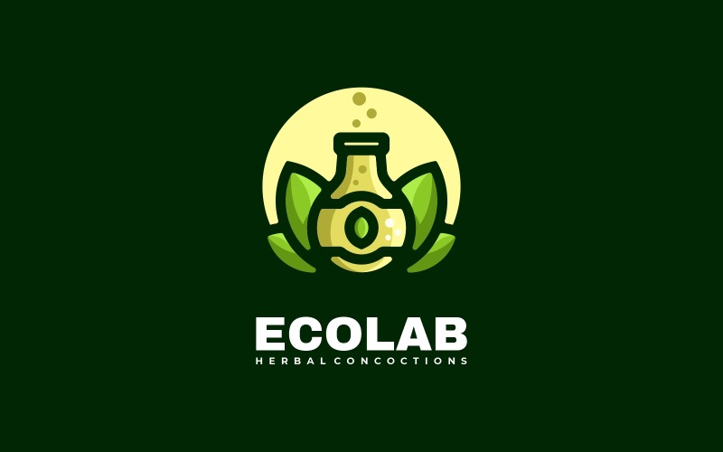 Eco Lab Simple Mascot Logo Logo Template