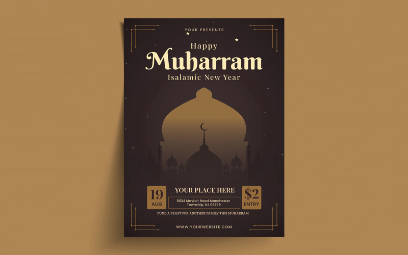 Muharram Islamic New Year Flyer Template Corporate Identity