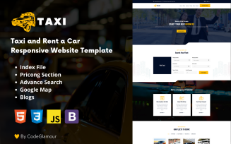 Taxi - Rent a Car Responsive HTML5 Landing Page Template