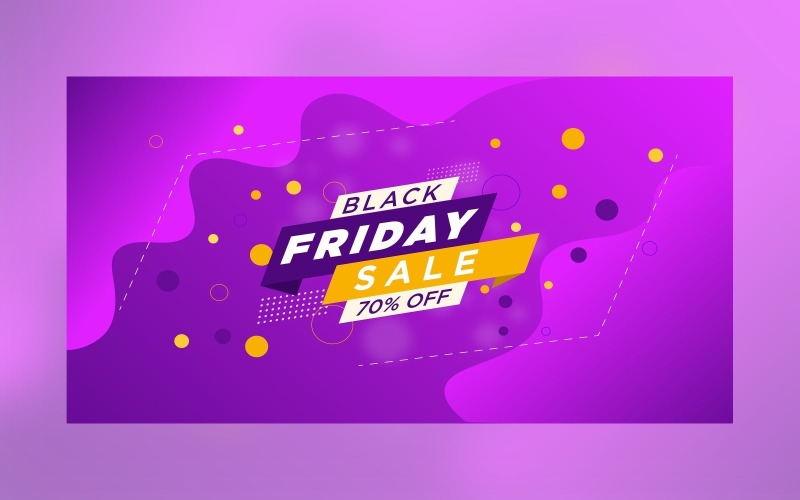 Black Friday Sale Banner With 70% Off Discount Design Product Mockup