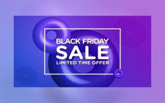 Black Friday Sale Limited Offer Sale Blue and Purple Color Design template