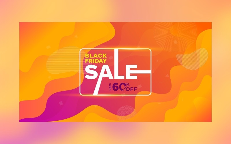 Black Friday Sale with 60% Discount Design Template Product Mockup