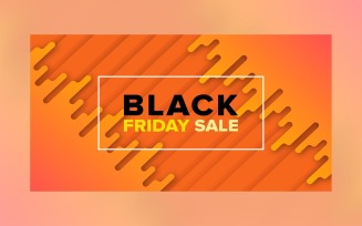 Black Friday Sales with Orange Background Design Template