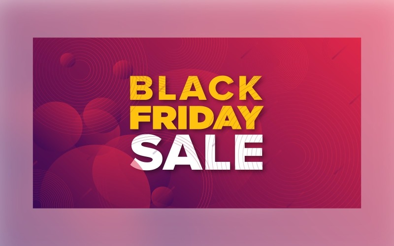 Corporate Black Friday Sale Banner Maroon Color Design Template Product Mockup