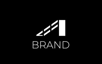 Dynamic Letter A Black Line Bold Logo