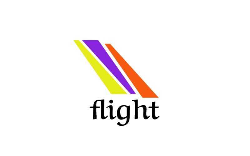 Flight Rainbow - Airplane Logo Logo Template