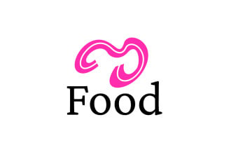 Food Smoke Letter M - Fun Smile Happy Logo