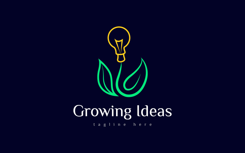 Growing Ideas Logo Icon Design Vector Concept Illustration