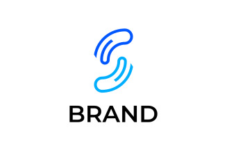 Letter S Tech Line Futuristic Logo