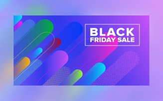 Modern Black Friday Sale Banner Design On Blue Color Background design
