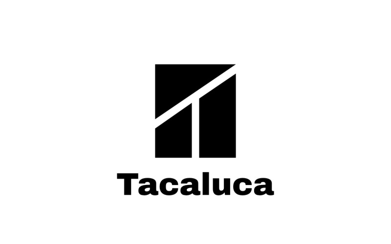Negative Space Letter T Bold Modern Logo Logo Template