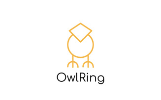 Owl Ring Elegant Clever Logo
