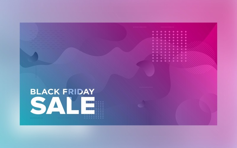 Professional Black Friday Sale Banner With Design Template Product Mockup