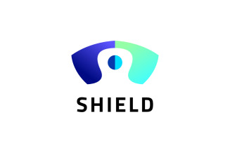 Shield Letter M Gradient Tech Logo