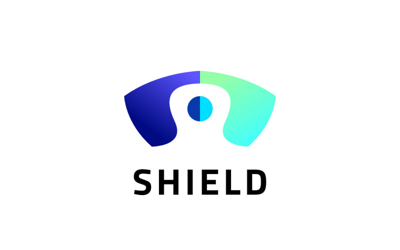 Shield Letter M Gradient Tech Logo Logo Template