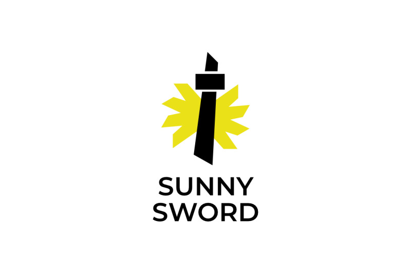 Sunny Sword Art Logo Concept Logo Template