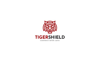 Tiger Shield Logo Design Template