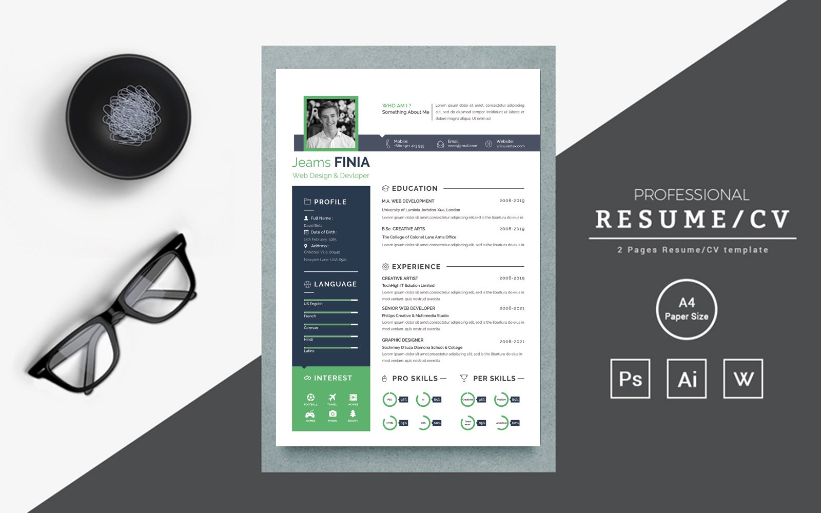 Kit Graphique #205500 Professionel Rsum Divers Modles Web - Logo template Preview