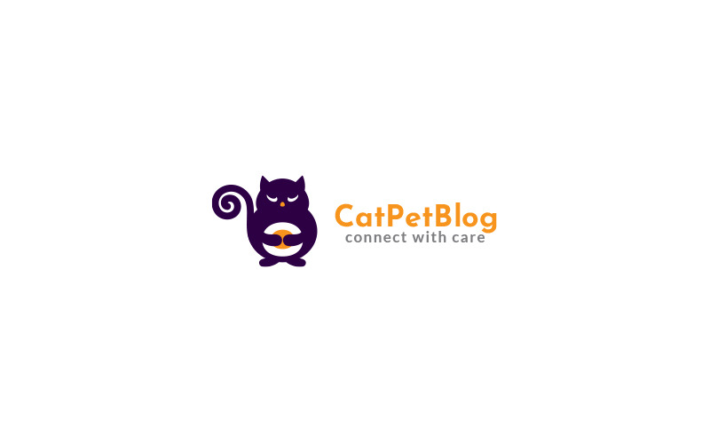 Cat Pet Blog Logo Design Template Logo Template