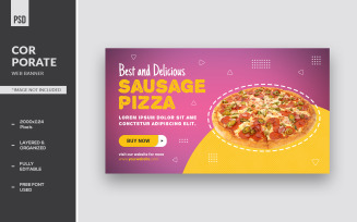 Sausage Pizza Web Banner Templates