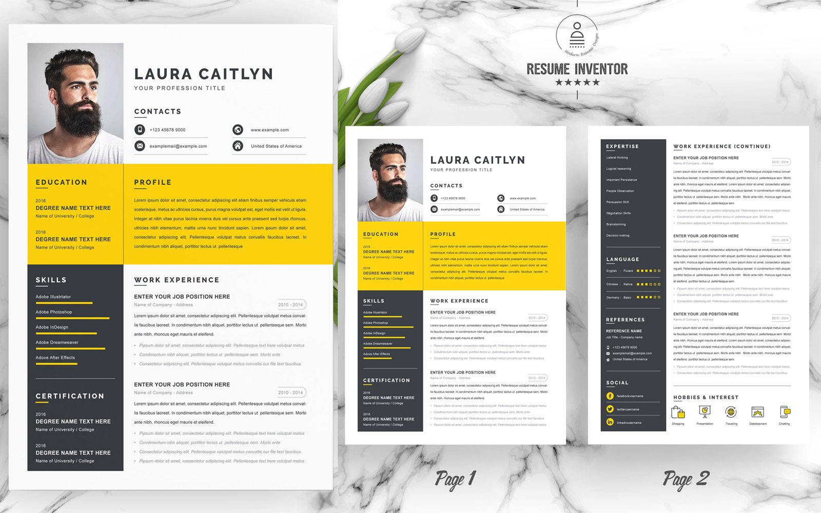 Template #205645 Resume Template Webdesign Template - Logo template Preview