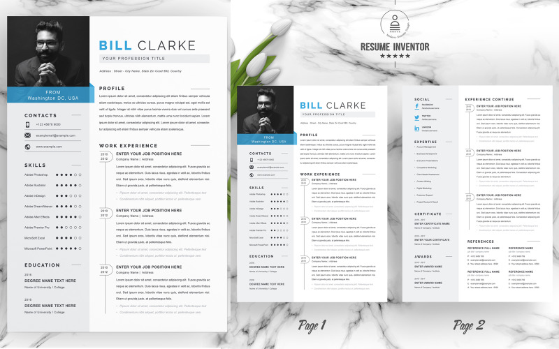 Bill Clarke / CV Template Resume Template