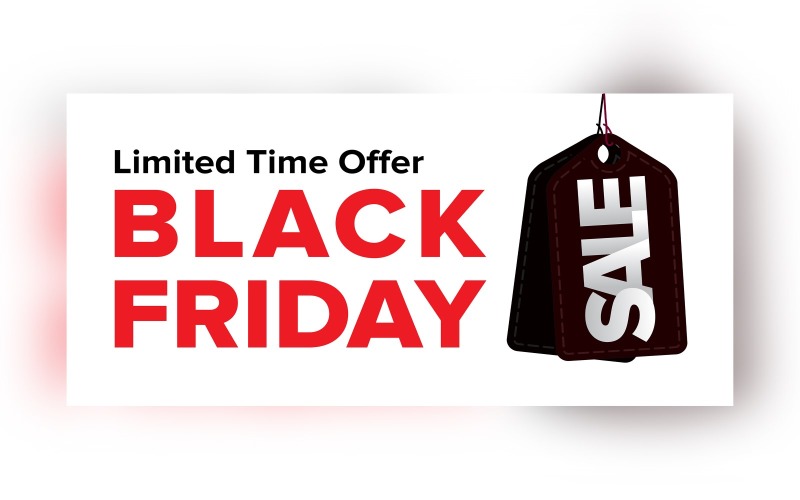 Black Friday Sale Banner For Limited Time Offer Design Template Product Mockup