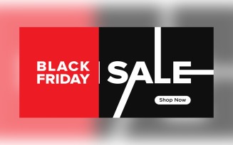 Black Friday Sale Banner Template On Red And Black Abstract Background Design