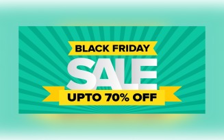 Black Friday Sale Banner with 70% Off Design Template