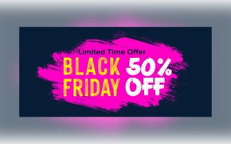 Black Friday Sale Limited Offer Sale Black and Purple Color Design template