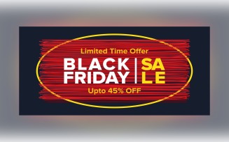 Black Friday Sale Limited Offer Sale Black and Red Color Design template