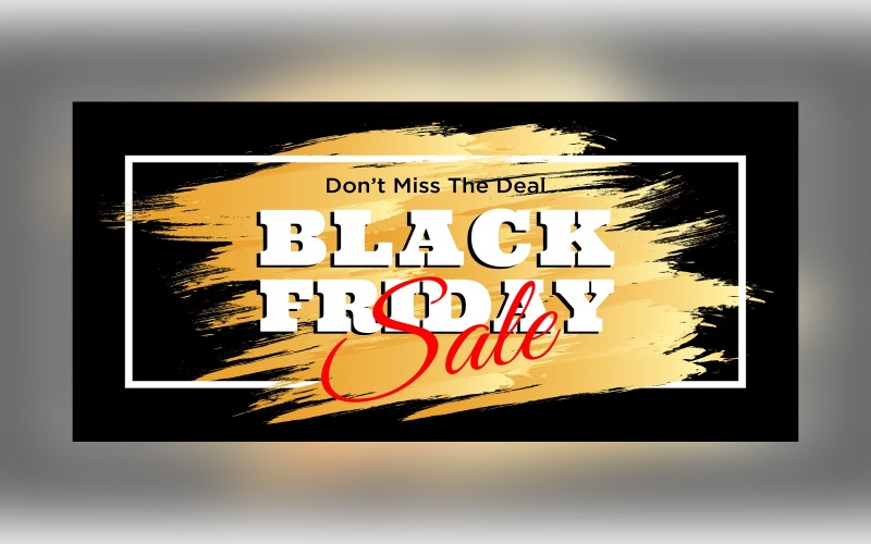 Black Friday Sale On Golden and Black Color Abstract Background Product Mockup