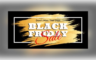 Black Friday Sale On Golden and Black Color Abstract Background