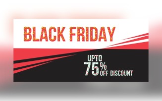 Black Friday Sale with 75% Discount Design On Cherry And Black And Whit Template