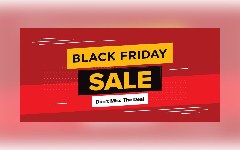 Creative For Black Friday Sale Banner Red And Yellow Color Background Template Product Mockup